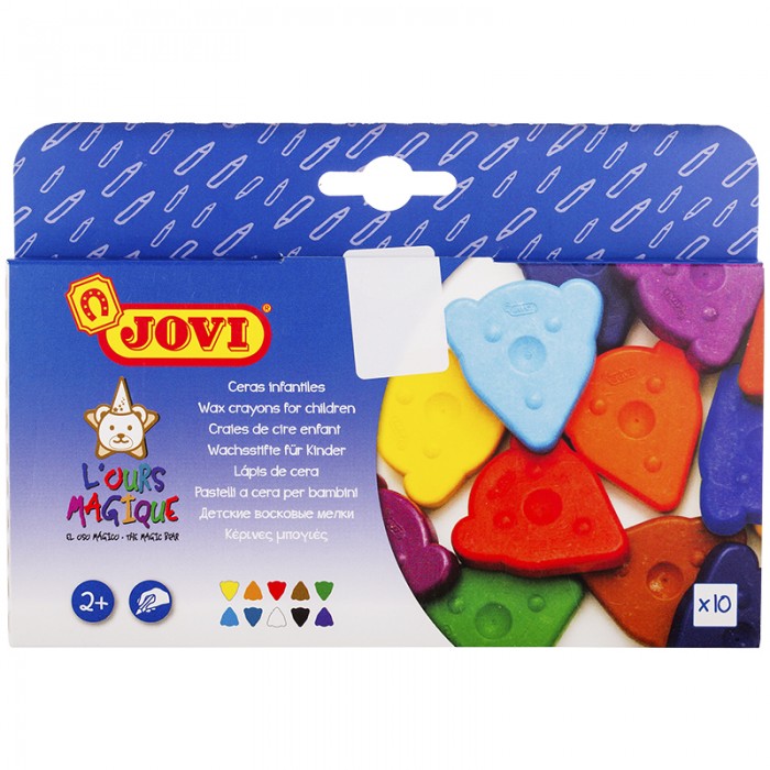 

Jovi Мелки восковые 10 цветов фигурные, Мелки восковые 10 цветов фигурные