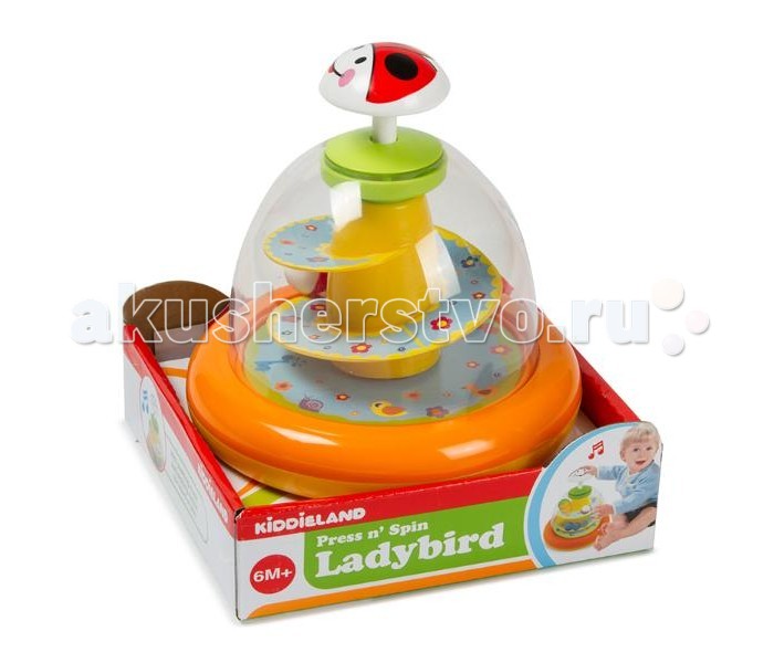 

Развивающая игрушка Kiddieland юла Божья коровка