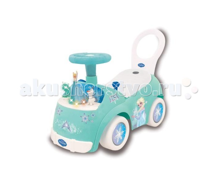 Каталка Kiddieland пушкар Холодное сердце KID 053439пушкар Холодное сердце KID 053439 Каталка Kiddieland пушкар Холодное сердце KID 053439пушкар Холодное сердце KID 053439Каталка Kiddieland пушкар Холодное сердце KID 053439 с лицензией Disney оформлена в бело-бирюзо-сиреневых тонах и украшена изображениями любимых героев из мультфильма Холодное сердце. У каталки очень удобное широкое сидение и высокая съемная спинка. На панели приборов имеются кнопочки и ключ зажигания, и ролики, которые активируют различные звуковые эффекты. На капоте располагается снеговик и корона со световыми эффектами.<br>