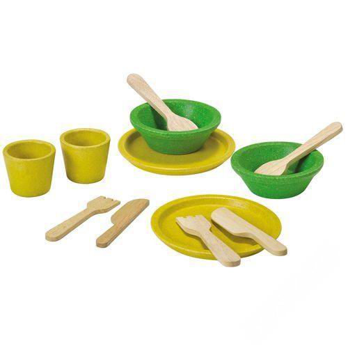 Деревянные игрушки Plan Toys Набор деревянной посуды игрушки для ванной plan toys скоростная лодка