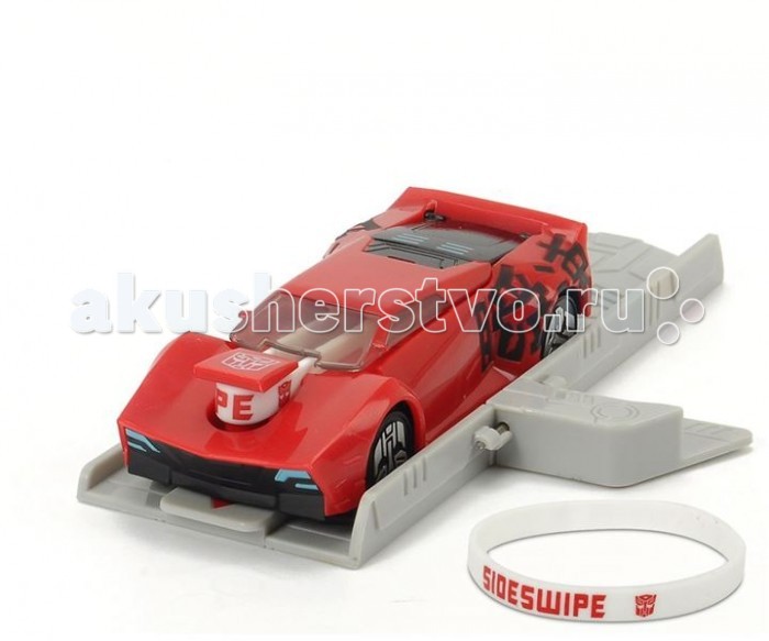 

Dickie Машинка Трансформеры Sideswipe с запуском, браслет 11 см, Машинка Трансформеры Sideswipe с запуском, браслет 11 см
