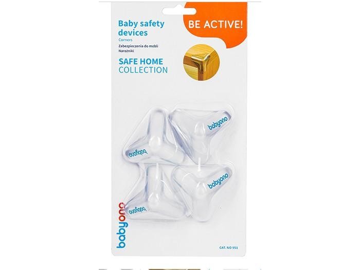 Блокирующие устройства BabyOno Защита на углы треугольная (4 шт.) babyono защита для шкафчиков 2 шт