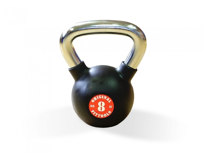 

Original FitTools Гиря 8 кг с хромированной ручкой, Гиря 8 кг с хромированной ручкой