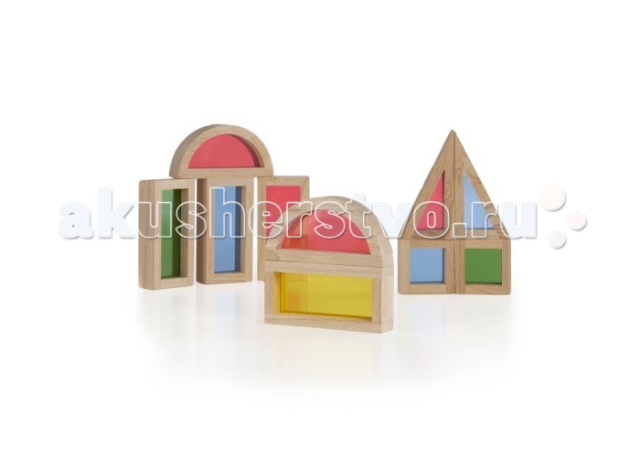Деревянные игрушки Guidecraft Сортер Rainbow Blocks - Радужные блоки набор 10 деталей набор электронные блоки проектор