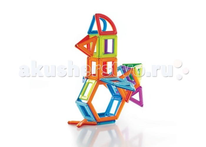

Конструктор Guidecraft магнитный PowerClix Frames 48 деталей