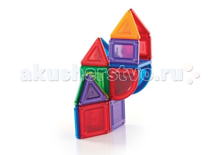 

Конструктор Guidecraft магнитный PowerClix Solids 24 деталей