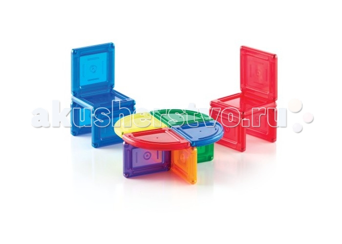 

Конструктор Guidecraft магнитный PowerClix Solids 44 детали