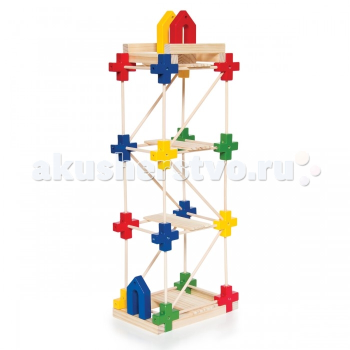 

Деревянная игрушка Guidecraft Конструктор Texo 100 деталей