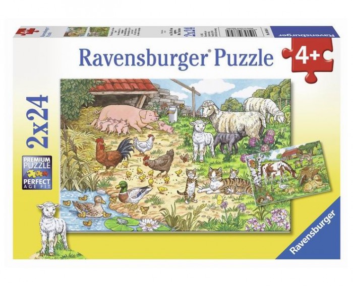 

Ravensburger Пазл Поездка в деревню 2х24 элементов, Пазл Поездка в деревню 2х24 элементов