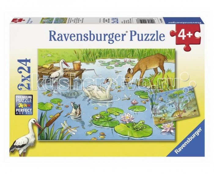 

Ravensburger Пазл На пруду 2х24 элементов, Пазл На пруду 2х24 элементов