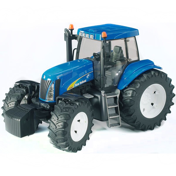 Bruder Трактор New Holland T8040Трактор New Holland T8040 Bruder Трактор New Holland T8040Трактор New Holland T8040Трактор Bruder New Holland T8040 Особенности: Модель 1:16. Колёса поворачиваются дополнительным рулём. Капот поднимается (открывается доступ к двигателю). Двери кабины открываются. Передняя ось оснащена амортизатором. Фаркоп. Колёса прорезинены.<br>