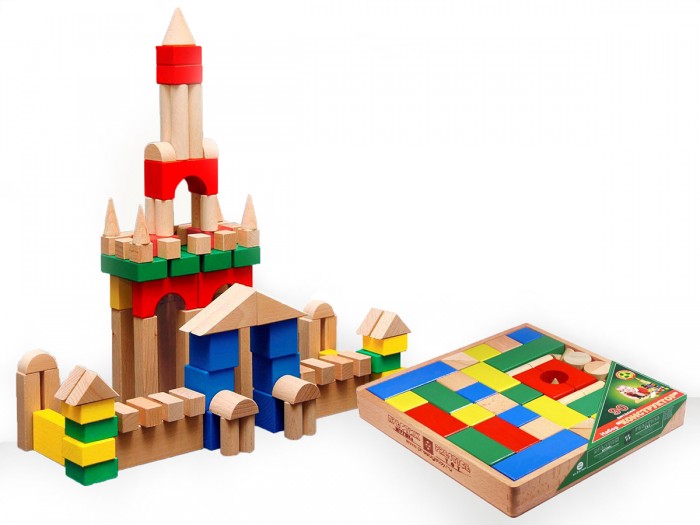 

Деревянная игрушка Престиж-Игрушка Конструктор (90 деталей) Цветной, Конструктор (90 деталей) Цветной