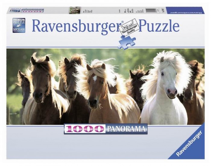 

Ravensburger Пазл панорамный Дикие лошади 1000 элементов, Пазл панорамный Дикие лошади 1000 элементов