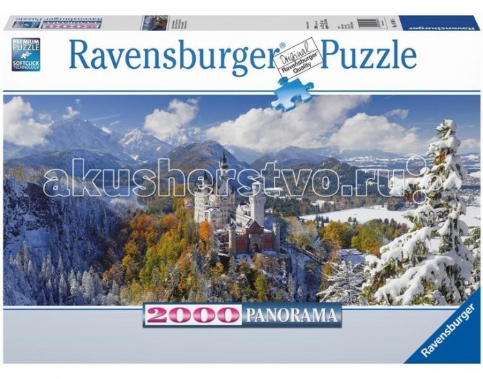 

Ravensburger Пазл панорамный Нойшванштайн 2000 элементов