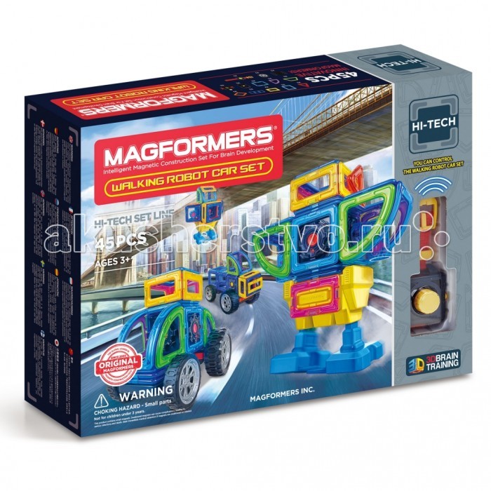 

Конструктор Magformers Магнитный Walking Robot Car Set 45, Магнитный Walking Robot Car Set 45