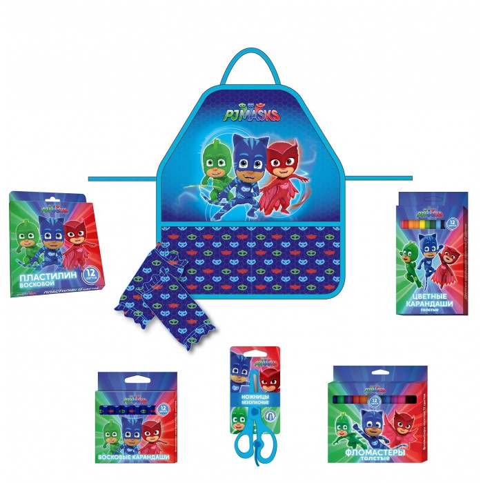 Принадлежности для рисования Герои в масках (PJ Masks) Набор для детского творчества (6 предметов), Принадлежности для рисования - артикул:366503 Принадлежности для рисования Герои в масках (PJ Masks) Набор для детского творчества (6 предметов), Принадлежности для рисования - артикул:366503