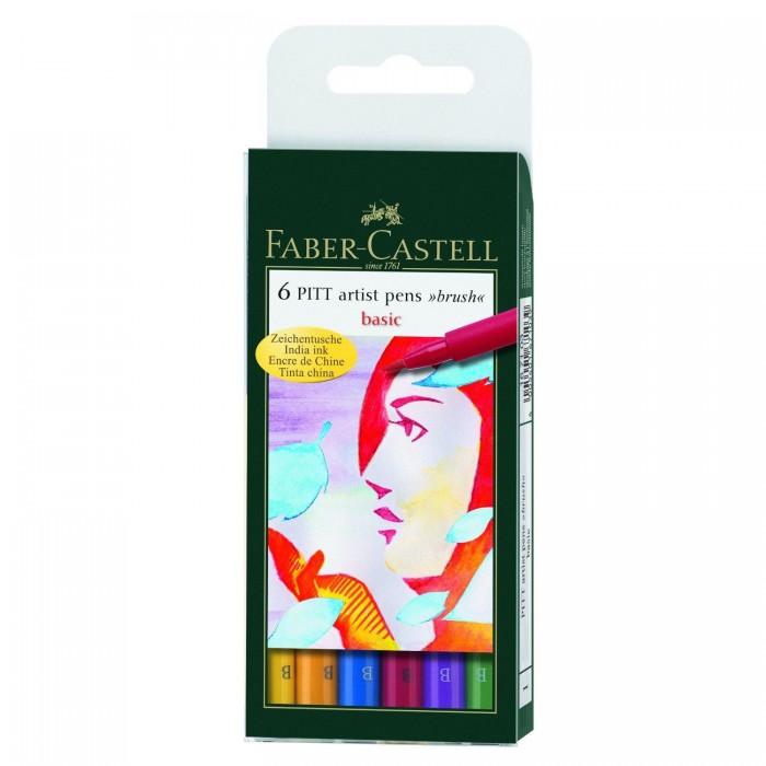 Развитие и школа , Канцелярия Faber-Castell Капиллярные ручки PITT artist pen основные цвета 6 шт. арт: 368608 - Канцелярия Развитие и школа , Канцелярия Faber-Castell Капиллярные ручки PITT artist pen основные цвета 6 шт. арт: 368608 - Канцелярия