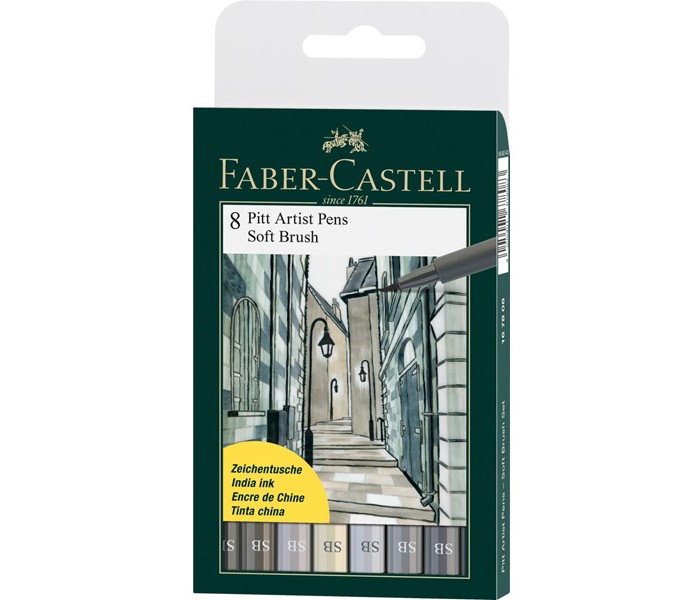 Развитие и школа , Канцелярия Faber-Castell Капиллярные ручки Pitt Artist Pen Soft Brush 8 шт. арт: 368718 - Канцелярия Развитие и школа , Канцелярия Faber-Castell Капиллярные ручки Pitt Artist Pen Soft Brush 8 шт. арт: 368718 - Канцелярия