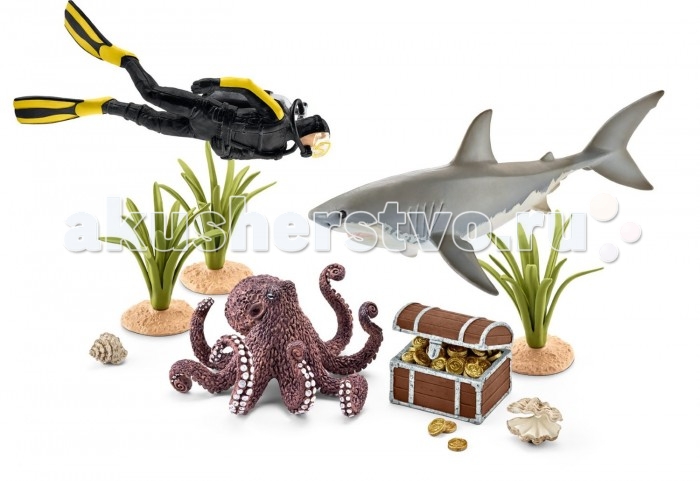 

Schleich Игровой набор Кладоискатель с дайвером
