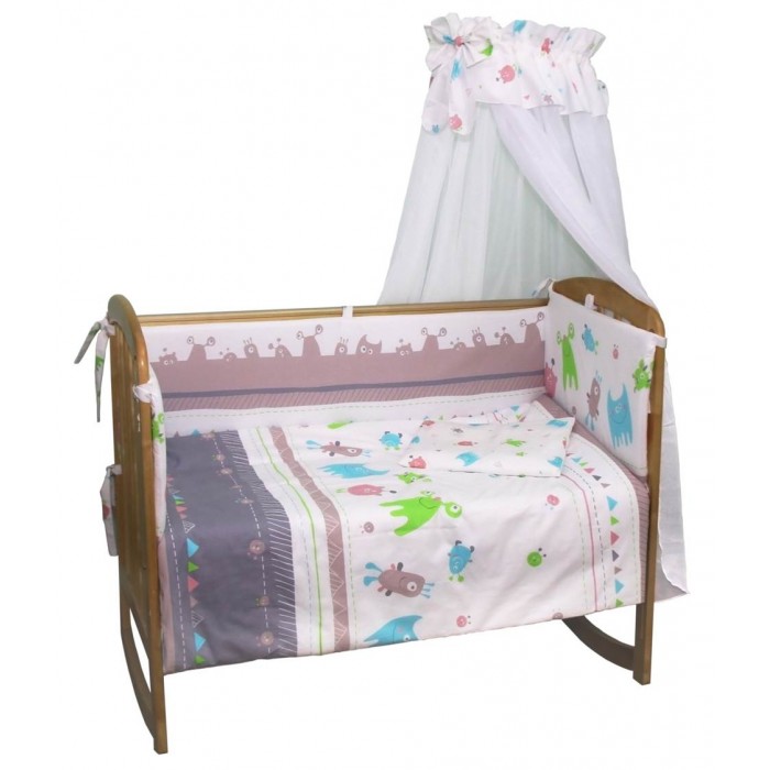 Комплекты в кроватку Polini Монстрики 120х60 (7 предметов)