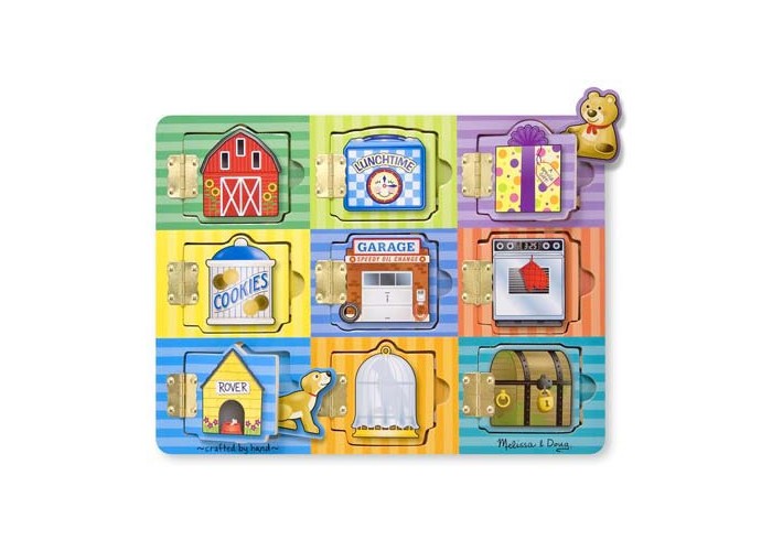 Деревянная игрушка Melissa & Doug Бизиборд Магнитная игра Доска Прятать и искать