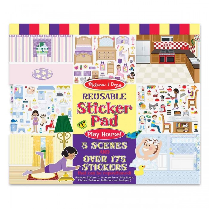 

Melissa & Doug Набор со стикерами и фоном Домик для игр, Набор со стикерами и фоном Домик для игр