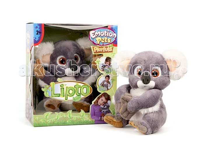 Интерактивная игрушка Giochi Preziosi Коала GPH30269Коала GPH30269 Интерактивная игрушка Giochi Preziosi Коала GPH30269Коала GPH30269Giochi Preziosi Коала GPH30269 - ведет себя совсем как настоящее животное. Она умеет шевелить своими ушками и издает различные звуки. Коала также очень любит кушать,причем кушать она любит не только листики эвкалипта, но и все, что вы ей предложите, положив угощение рядом с ее ртом. Покормите зверушку сразу после сна и она начнет издавать забавные хрустящие и жующие звуки. А еще она очень любит обниматься и если коалу обнять, то можно услышишь ее сердцебиение. Лапки игрушки соединяются липучкой, крепко держатся не расходясь в стороны. Коала может обнять ручку ребенка своими лапками, уверенно держась и не падая, а значит ее можно брать с собой на прогулку, не расставаясь ни на минуту со своей питомицей. Игрушка работает от 3 батареек AAA типа (в комплект не входят).<br>