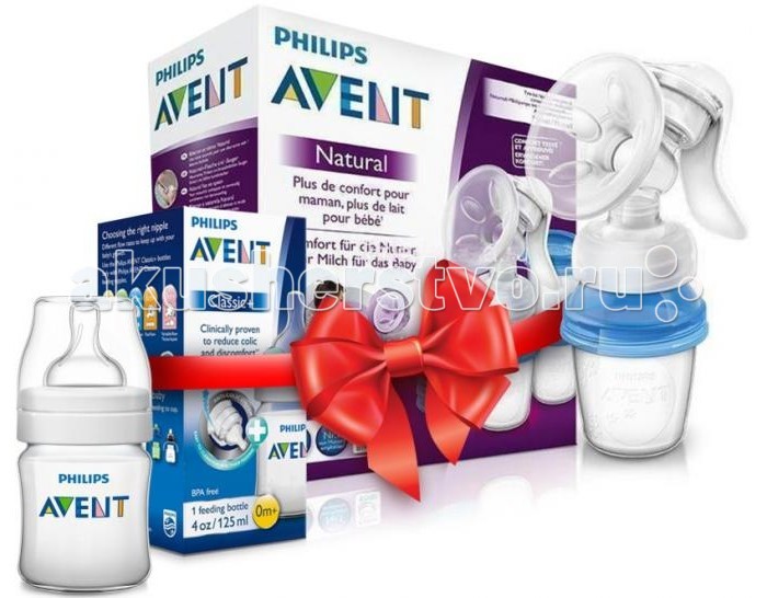 Philips Avent Набор №96Набор №96 Philips Avent Набор №96Набор №96Philips Avent Набор №96 - это тщательно продуманный набор молодой кормящей мамы - все, что необходимо и ничего лишнего. В набор №95 входят: Молокоотсос ручной с контейнерами для хранения грудного молока Бутылочка для кормления Avent Classic 125 мл. Особенности молокоотсоса: специальная мягкая массажная насадка деликатно воздействует на грудь, имитируя процесс сосания груди ребенком; особая форма молокоотсоса позволяет сцеживаться в любом положении, без необходимости наклоняться вперед; все составляющие молокоотсоса выполнены из безопасных материалов и не содержат вредных добавок, таких как Бисфенол-А; продуманный дизайн и компактные размеры изделия, делают его удобным в сборке и уходе. Особенности бутылочки: антиколиковая система, эффективность которой доказана клиническими испытаниями, теперь используется в соске, делая процесс сборки и очистки максимально простым; малыш может контролировать поток молока, что помогает уменьшить газообразование и количество срыгиваний; не протекает при кормлении; широкое горлышко и небольшое количество деталей; удобно держать благодаря эргономичной форме; не содержит бисфенол-А.<br>