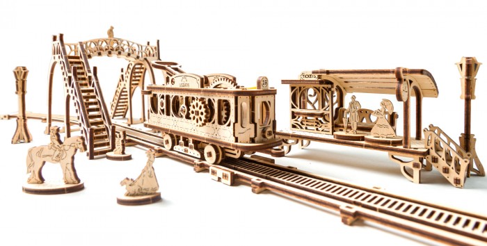 

Ugears 3D-Пазл Трамвайная линия, 3D-Пазл Трамвайная линия