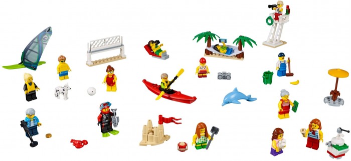 

Конструктор Lego City 60153 Лего Город Отдых на пляже Жители, City 60153 Лего Город Отдых на пляже Жители