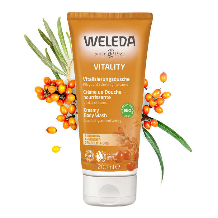 Косметика для мамы Weleda Облепиховый тонизирующий гель для душа 200 мл тонизирующий гель для душа nonicare тонизирующий гель для душа