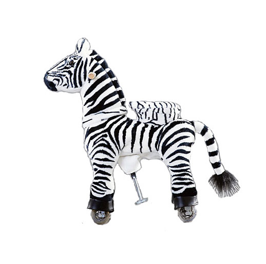 Каталка Ponycycle Зебра малая 3012Зебра малая 3012 Каталка Ponycycle Зебра малая 3012Зебра малая 3012Каталка Ponycycle Зебра малая 3012 - игрушечная зебра, оснащенная колесиками и особым механизмом, который позволяет прокатиться на ней и создает ощущение верховой езды. Ваш ребенок, как настоящий наездник, сможет скакать дома или на улице и получит впечатления, как от прогулки на настоящей лошадке. Зебра выглядит и движется как настоящая! Особенности: Возраст от 2 до 4 лет Максимальная нагрузка: 25 кг. Высота посадки: 45 см. Высота в холке: 72 см. Расстояние от сиденья до педалей-стремян - 26 см Размеры: 69х29х78 см. Катание на Зебре: Что бы привести в движение эту очаровательную лошадку достаточно просто сесть в седло, а затем привстать на педали-стремена. Лошадка полностью механическая, и приходит в движение за счет переноса центра тяжести ребенка. Чем чаще ребенок садится на седло и привстает на педали, тем быстрее мчится Поницикл. Во время движения ребенок держится за удобные ручки на шее лошадки, а поворачивая их, как руль велосипеда, управляет направлением движения. Движение ног и повороты головы Зебры полностью подражают действиям животных в движении. Лошадка является не только великолепным развлечением, но и прекрасным тренажером. Катание на ней это не только весело, но и очень полезно для физического развития ребенка, укрепляются мышцы, улучшается осанка. Безопасность: Поницикл развивает небольшую скорость, чтобы обеспечить максимальную безопасность ребенка. А сопровождающий взрослый может спокойно идти рядом, контролируя малыша. Механизм игрушки рассчитан на долгую и активную эксплуатацию, поэтому ее внутренняя рама из стали отличается повышенной надежностью. Каждая игрушка собирается вручную и проходит необходимый контроль качества. Конструкция устойчива в покое и в движении, есть защита от качения назад, а также ограничители, обеспечивающие безопасный угол поворота при движении. Важно: Избегайте попадания рук или каких-либо предметов между корпусом лошадки и седлом, во избежания травм и поломки лошадки. Не оставляйте детей без присмотра во время игры с лошадкой. Придерживайте ребенка при необходимости. Поницикл рассчитан только на движение вперед и плавные повороты, назад он не двигается. Уход за удивительной лошадкой: Мягкий материал, имитирующий шкуру животного, легко снять и почистить, так что игрушку можно смело использовать не только дома, но и на улице. Почистить мех можно любыми безопасными для детей средствами для чистки искусственного меха. После чистки лошадку достаточно просто расчесать, чтобы она снова стала как новая. Игрушка не требует батареек или других элементов питания.<br>
