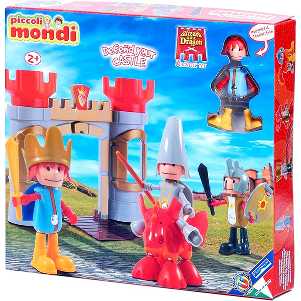 Конструктор Plastwood Piccoli Mondi Wizard & DragonPiccoli Mondi Wizard & Dragon Конструктор Plastwood Piccoli Mondi Wizard & DragonPiccoli Mondi Wizard & DragonPlastwood Piccoli Mondi Wizard & Dragon - это замечательный магнитный конструктор, из деталей которого можно собрать крепость с двумя башнями и опускающимися воротами, доблестных рыцарей и свирепого дракона. Данный набор подарит массу положительных эмоций вашему ребенку. Он способствует развитию логического и пространственного мышления, а также мелкой моторики. Возраст ребенка: 2+ Количество деталей: 33 В КОМПЛЕКТЕ: Королевская крепость Король с мечом Рыцарь с мечом и щитом Волшебник, дракон Игровое поле 94х68 см.<br>