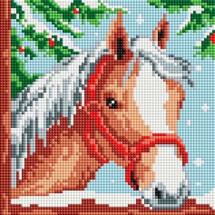 Белоснежка Мозаичная картина Белогривая лошадка 464-ST-PS - фото 1