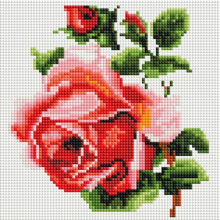 Белоснежка Мозаичная картина Изящная роза 465-ST-PS - фото 1
