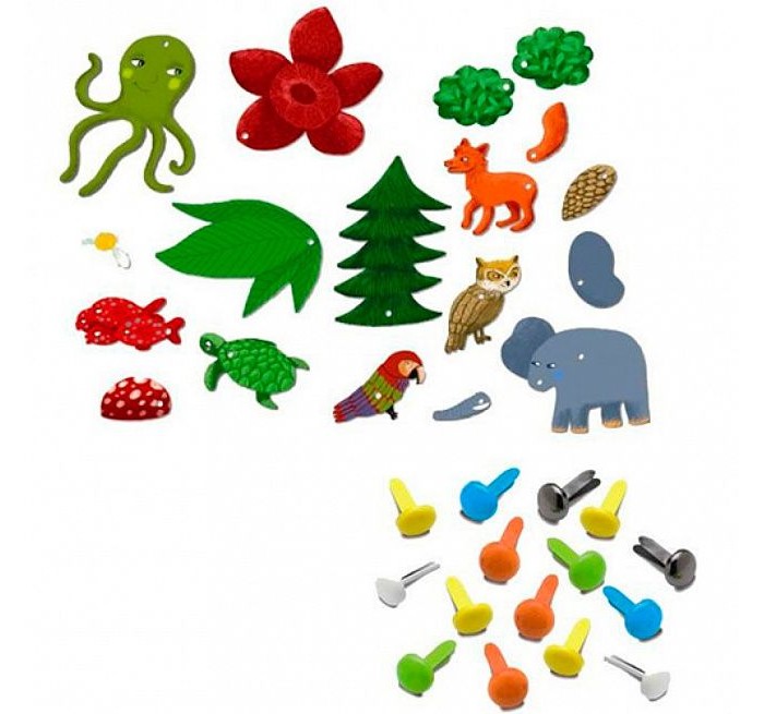 

Djeco Набор для творчества с кнопками Зверюшки, Набор для творчества с кнопками Зверюшки