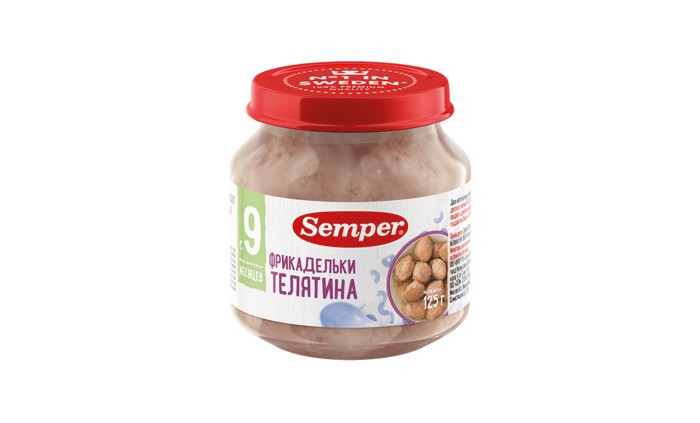 Пюре Semper Пюре фрикадельки Телятина с 9 мес. 125 г