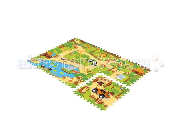 Игровой коврик Mambobaby пазл Зоопаркпазл Зоопарк Игровой коврик Mambobaby пазл Зоопаркпазл ЗоопаркДвухсторонний развивающий коврик-пазл для детей от 3 лет, размер 180х135х2см. Пазлы коврика 45х45см, 12 штук, являются фрагментами целого изображения, которые необходимо сложить воедино и увидеть законченную картинку. Изображение на коврике познавательное и очень интересное для ребенка. Не промокает, теплоизолирующий, суперлегкий. Это идеальная площадка для ползания, игр и развития Вашего малыша. Изготовлен из безопасных полимерных материалов, не выделяющих токсинов и не имеющих запаха. Производство Китай.<br>