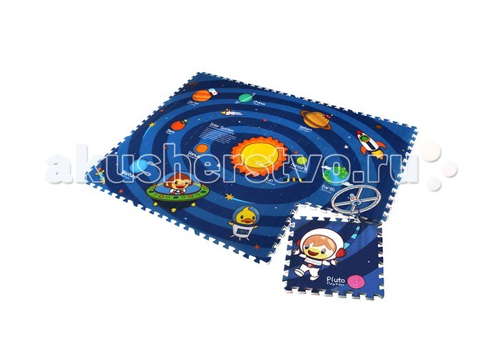 Игровой коврик Mambobaby пазл Солнечная системапазл Солнечная система Игровой коврик Mambobaby пазл Солнечная системапазл Солнечная системаДвухсторонний развивающий коврик-пазл для детей от 3 лет, размер 180х135х2см. Пазлы коврика 45х45см, 12 штук, являются фрагментами целого изображения, которые необходимо сложить воедино и увидеть законченную картинку. Изображение на коврике познавательное и очень интересное для ребенка. Не промокает, теплоизолирующий, суперлегкий. Это идеальная площадка для ползания, игр и развития Вашего малыша. Изготовлен из безопасных полимерных материалов, не выделяющих токсинов и не имеющих запаха. Производство Китай.<br>
