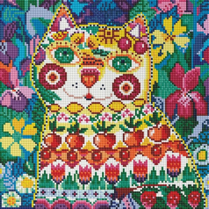 Белоснежка Мозаичная картина Кот в окошке 359-ST-S - фото 1