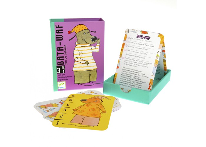 Игры для малышей Djeco Детская настольная карточная игра Батаваф