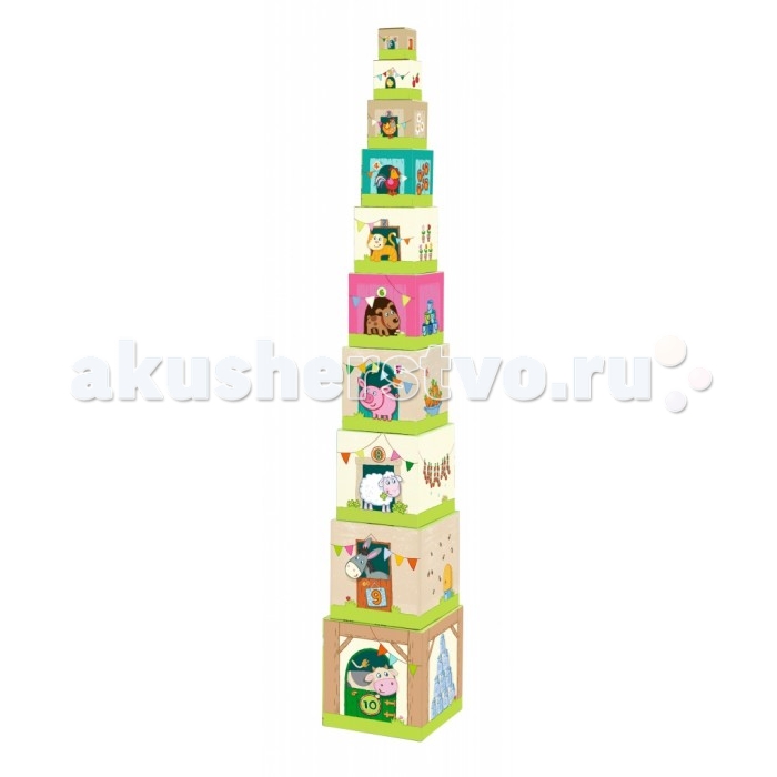 Деревянная игрушка Haba Пирамидка Ферма 005879