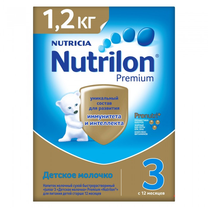 

Nutrilon Детское молочко Premium 3, с 12 мес. 1200 г, Детское молочко Premium 3, с 12 мес. 1200 г