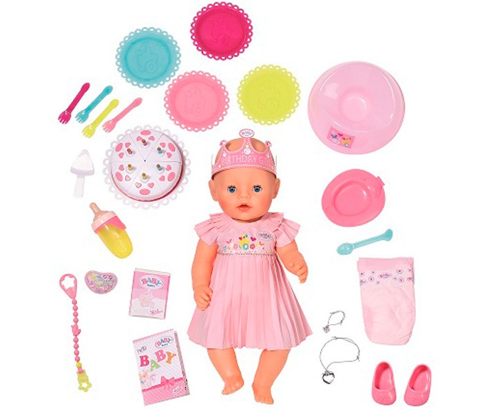 

Zapf Creation Baby born Кукла Интерактивная Нарядная с тортом 43 см, Baby born Кукла Интерактивная Нарядная с тортом 43 см