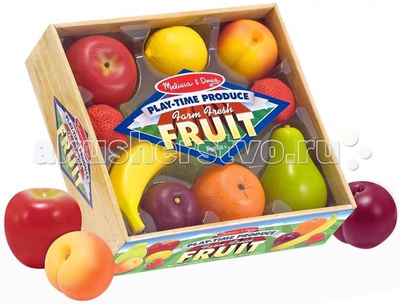 

Деревянная игрушка Melissa & Doug Готовь и играй Набор фруктов, Готовь и играй Набор фруктов