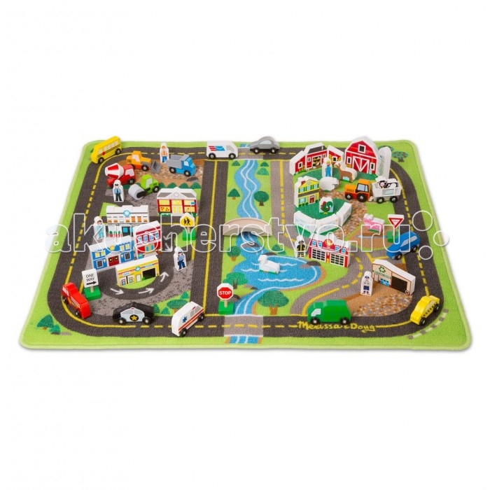 фото Игровой коврик Melissa & Doug Город-набор делюкс