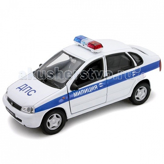 Машины Welly Модель машины 1:34-39 Lada Kalina Милиция ДПС 42383PB welly 42379pb велли модель машины 1 34 39 chevrolet niva милиция дпс