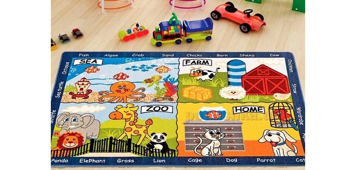 

Confetti Kids Коврик Rugs Animal Word 3 мм 133х190 см, Kids Коврик Rugs Animal Word 3 мм 133х190 см