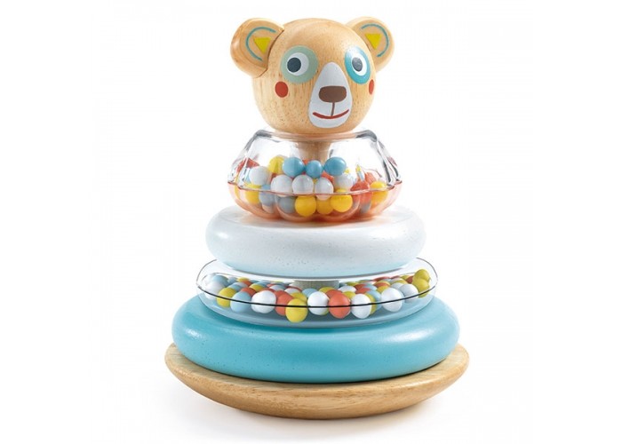 

Деревянная игрушка Djeco Пирамидка Мишка 06104, Пирамидка Мишка 06104