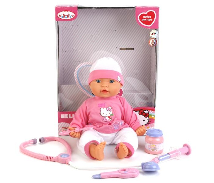 Куклы и одежда для кукол Карапуз Кукла Пупс Hello Kitty 9 функций 30 см карапуз пупс интерактивный hello kitty 30 см y30 dp otf ru hk
